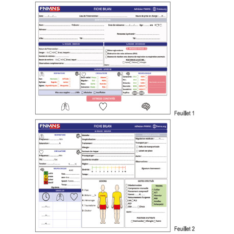 Fiches BILAN autocopiantes